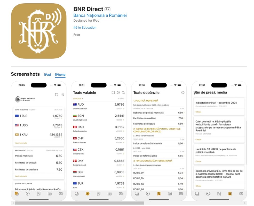 Aplicație mobilă a BNR 323026