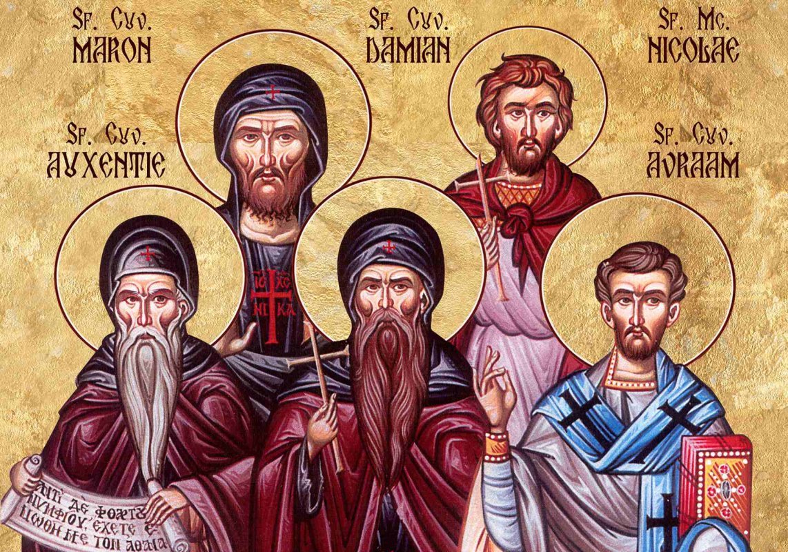 Sf. Cuv. Auxentie, Maron şi Avraam (Harţi) 323838