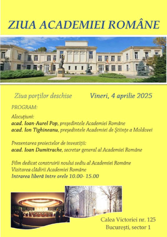 Academia Română la 159 de ani de la fondare. Ziua porţilor deschise 327668