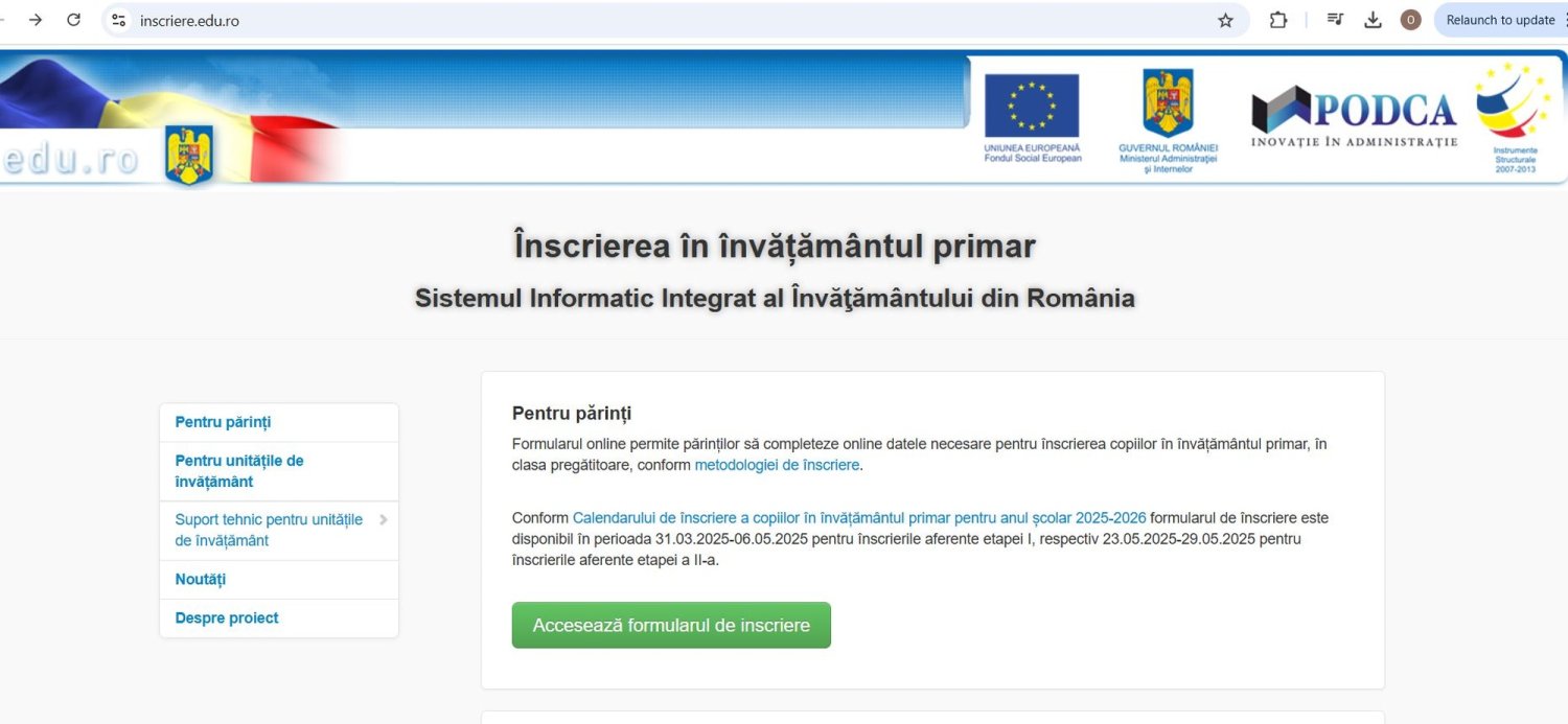 Au început înscrierile în clasa pregătitoare 327663