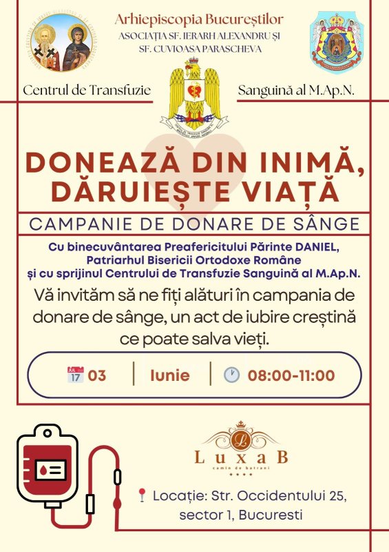 Acțiune de donare de sânge la un așezământ social din București 331254