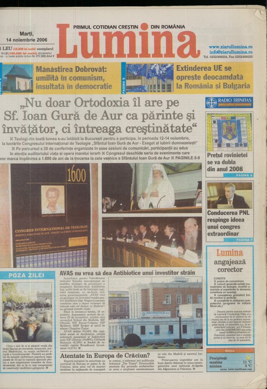 Despre Providenţa II şi Ziarul Lumina, după 20 de ani 335034