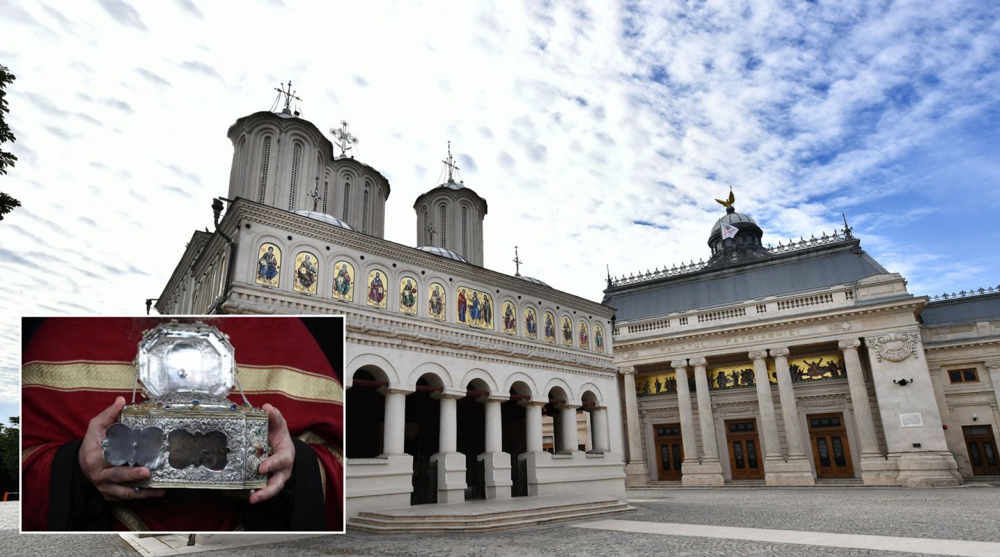 Cinstitul cap al Sfântului Ioan Gură de Aur adus în zi de praznic la București 335553