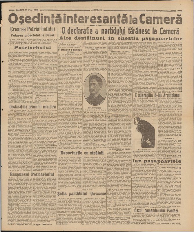 Recunoaşterea Patriarhiei Române de către Senatul României în presa vremii 335899