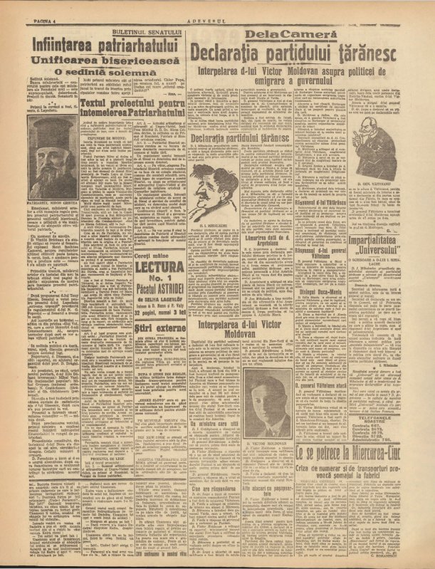 Recunoaşterea Patriarhiei Române de către Senatul României în presa vremii 335903