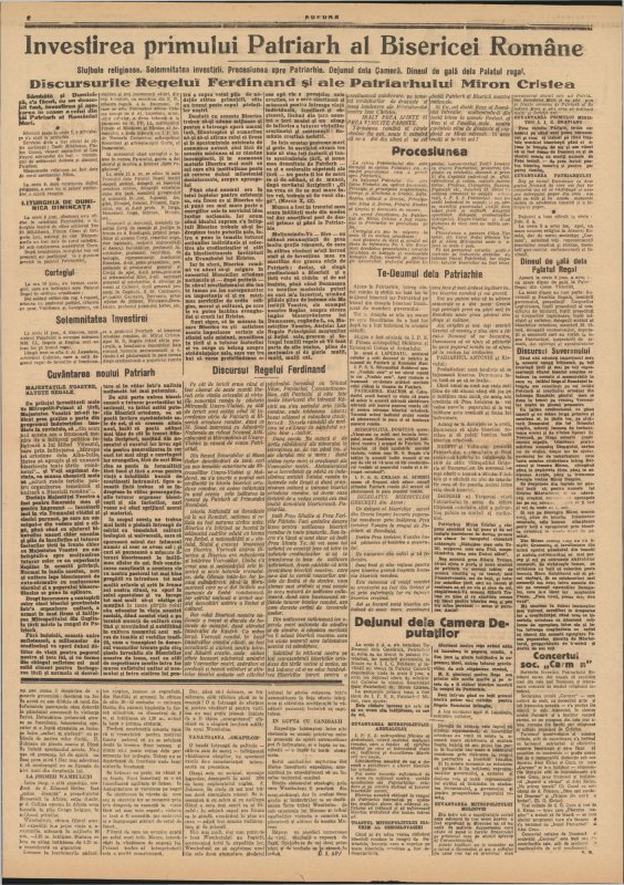 Presa a susţinut înfiinţarea Patriarhiei Române 338409