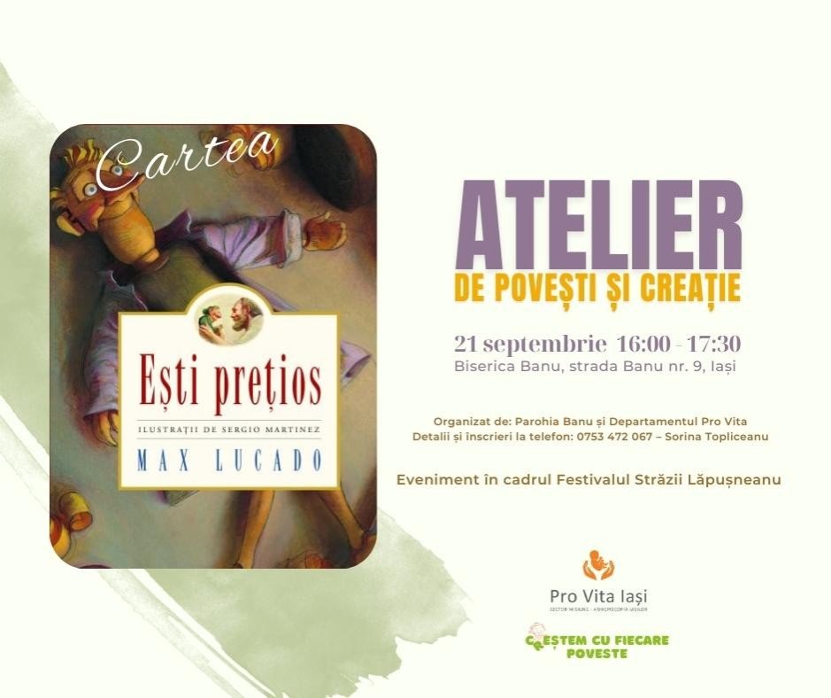 Atelier de povești și creație pentru copii și familii la Biserica Banu din Iași 341969