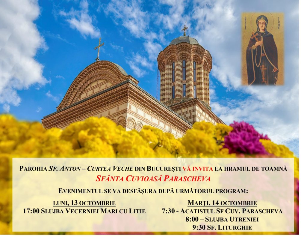 Sfânta Cuvioasă Parascheva, cinstită la Biserica Domnească din Capitală 343836