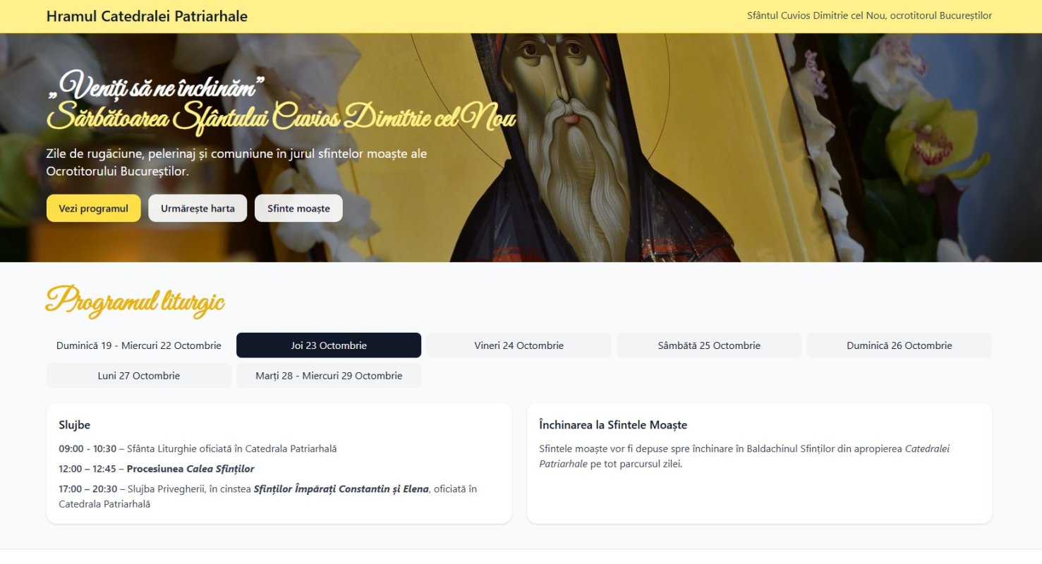 Platformă online dedicată pelerinajului la Sfântul Cuvios Dimitrie 345401