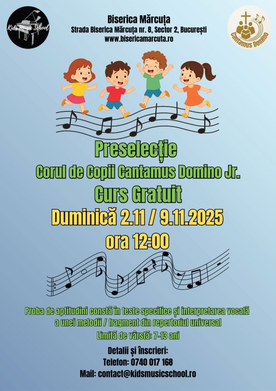 Preselecție cor copii la Parohia Mărcuța 346555