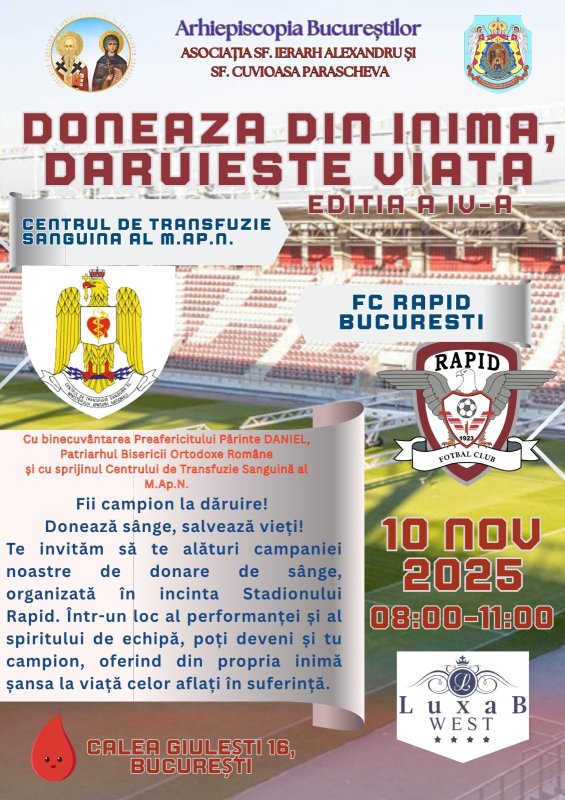 Acțiune de donare de sânge la Clubul Sportiv Rapid București 347001