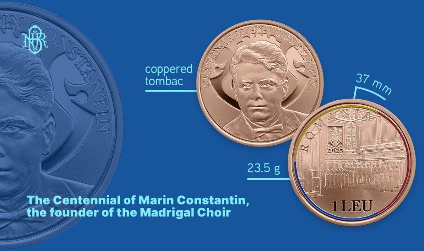 Monedă dedicată fondatorului Corului Madrigal 350806