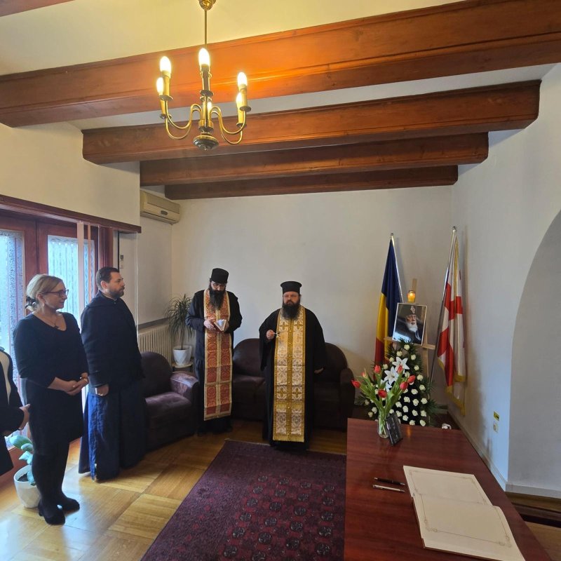 Trisaghion pentru Patriarhul Catolicos Ilia al II‑lea la Ambasada Georgiei 357867