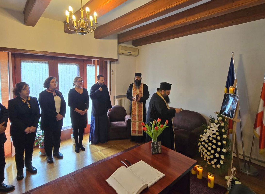 Trisaghion pentru Patriarhul Catolicos Ilia al II‑lea la Ambasada Georgiei 357869