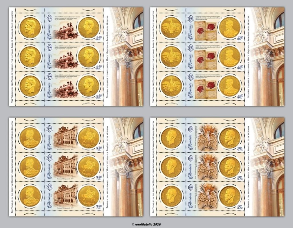 Emisiune filatelică pe tema tezaurului de la Moscova 361692