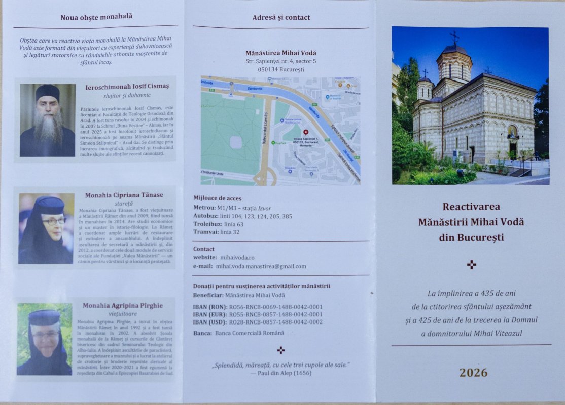 Reactivarea Mănăstirii Mihai Vodă din București 362155