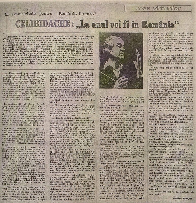 Sergiu Celibidache, omagiat în orașul în care a copilărit 362543