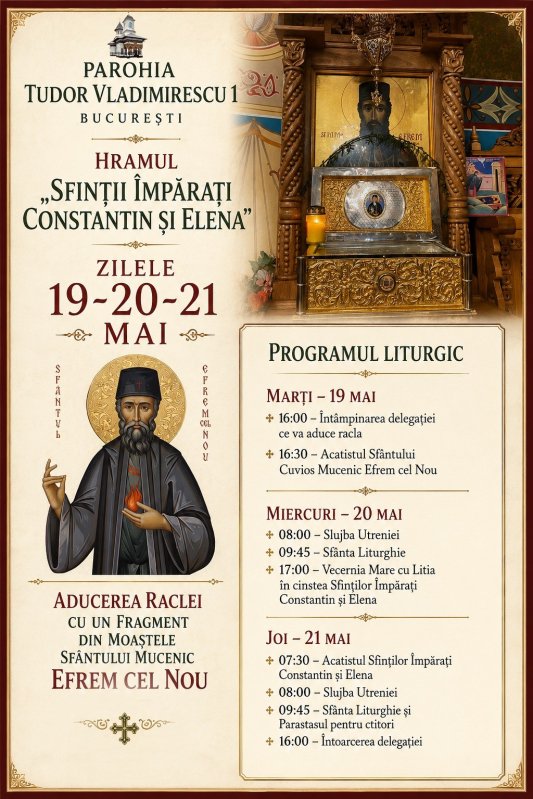 Moaștele Sfântului Efrem cel Nou, la o biserică din cartierul Rahova 363017