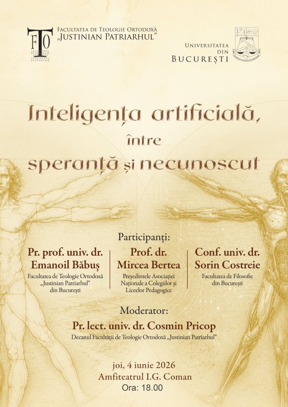 Conferință despre inteligența artificială la Facultatea de Teologie Ortodoxă din București 364457