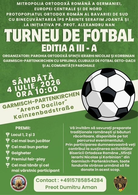 A treia ediție a turneului de fotbal organizat în Protopopiatul Bavariei de Sud 367812