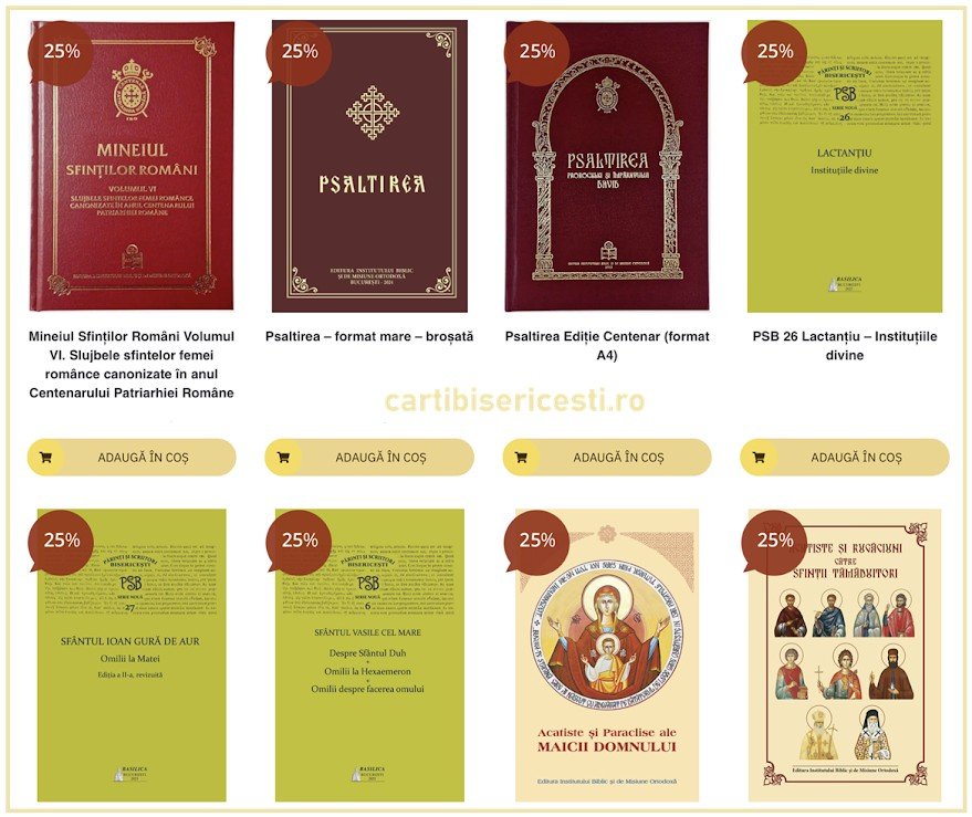 Cărți de teologie la preț redus, la Tipografia Cărților Bisericești 370591