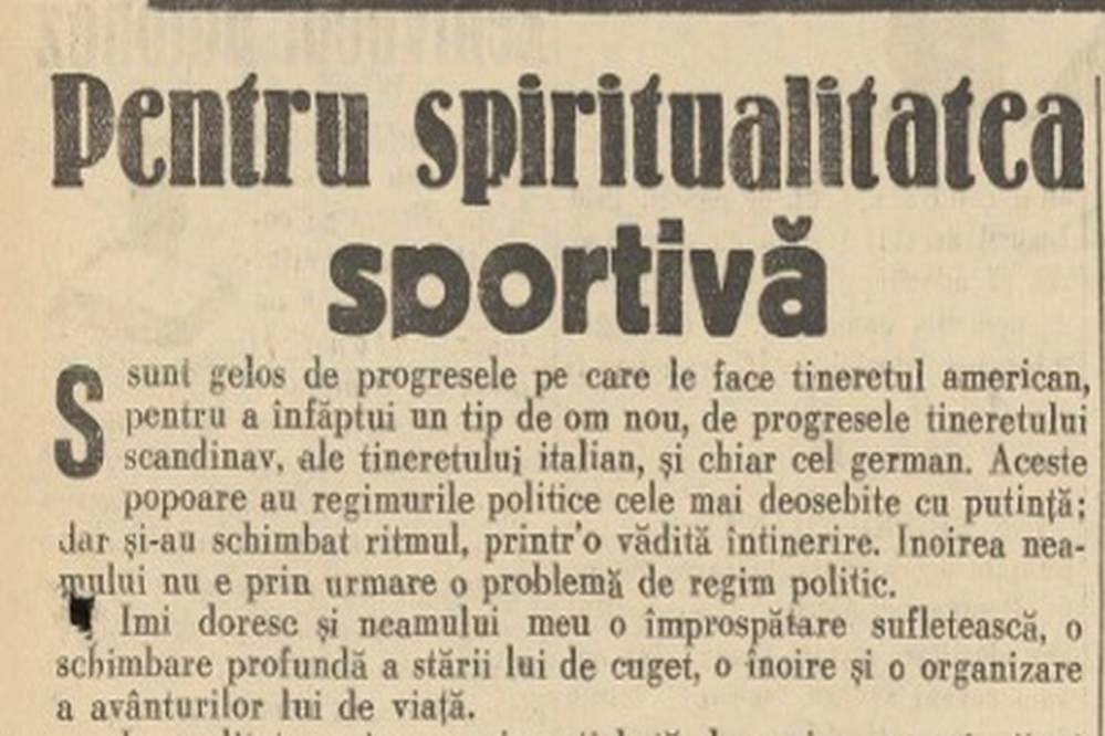 Sandu Tudor: „Pentru spiritualitatea sportivă” 370613