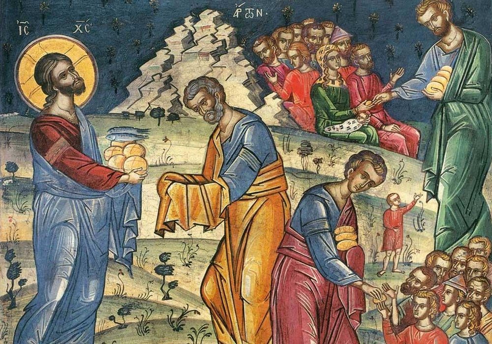Marcu 6, 30-45 (Minunea înmulțirii pâinilor și a peștilor) 373429