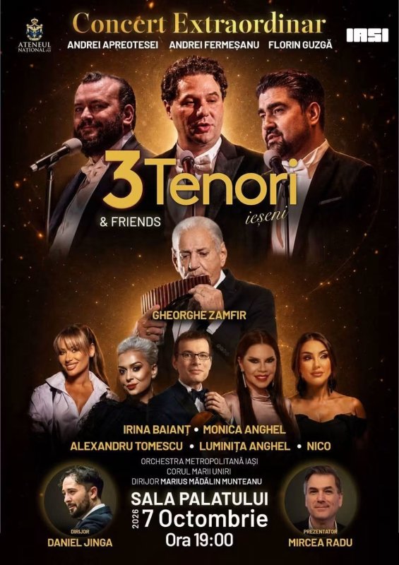 „3 Tenori ieșeni & Friends”, concert extraordinar la București 374204