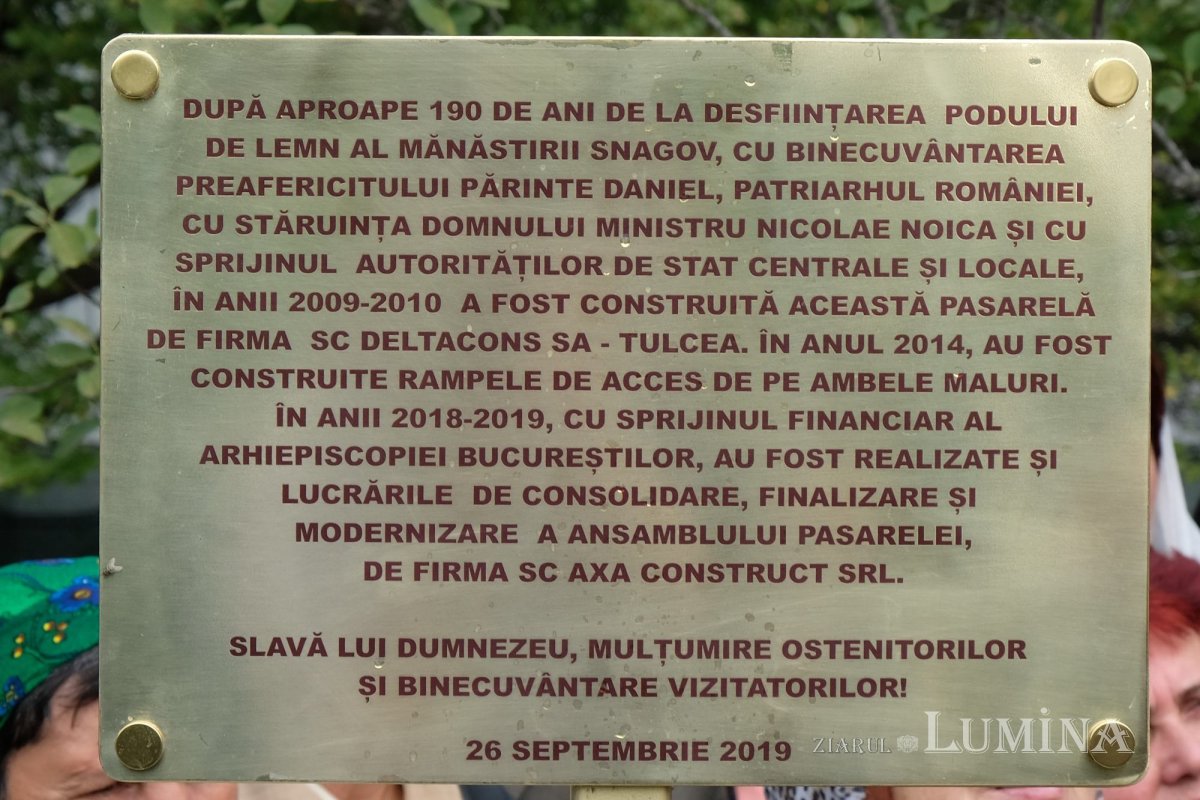 Inaugurarea podului pietonal al Mănăstirii Snagov 127498