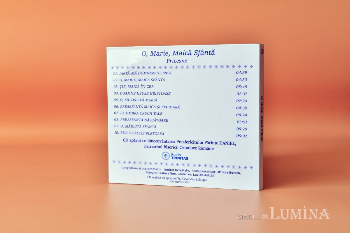 CD-ul cu pricesne „O, Marie, Maică Sfântă” de Letiţia Boroi-Vişoiu 170981
