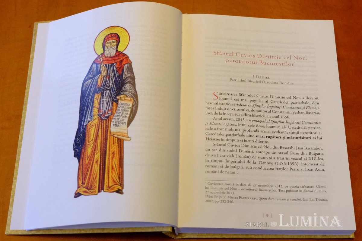 Volum dedicat Sfântului Dimitrie cel Nou,	Ocrotitorul Bucureștilor 171358