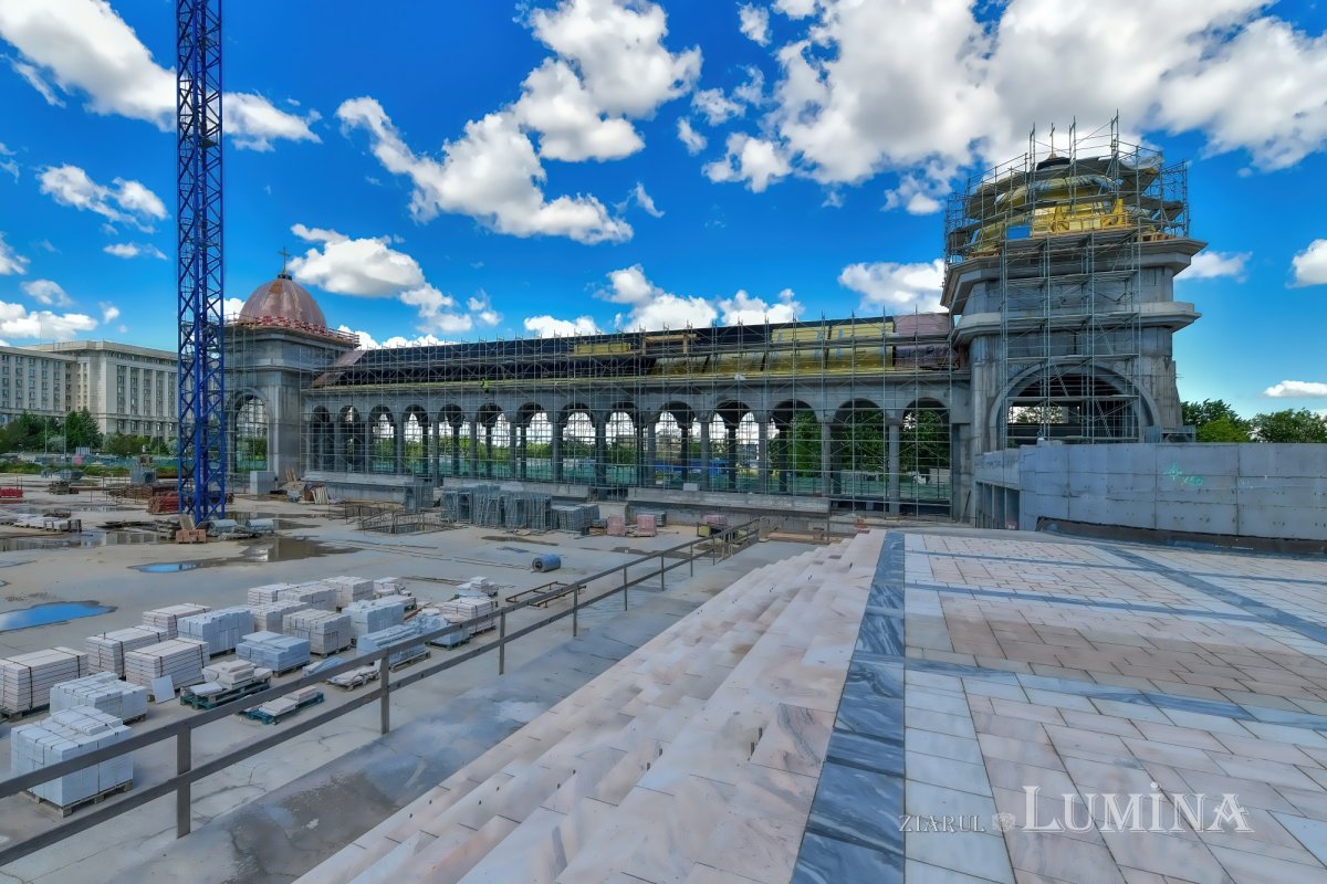 Stadiul lucrărilor pe șantierul Catedralei Naționale la finalul primăverii 171393