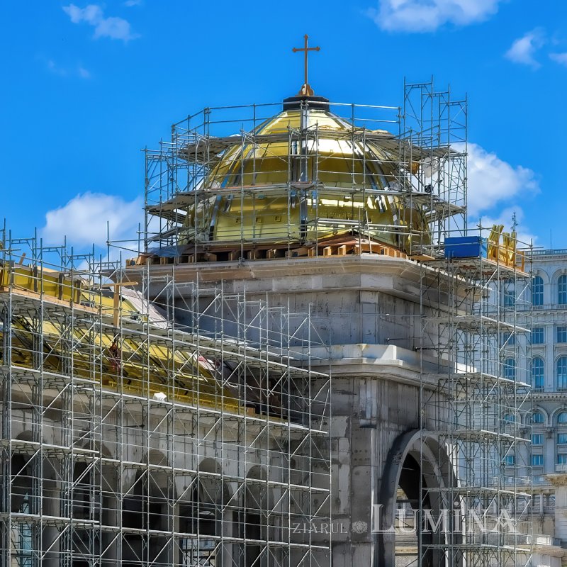 Stadiul lucrărilor pe șantierul Catedralei Naționale la finalul primăverii 171428