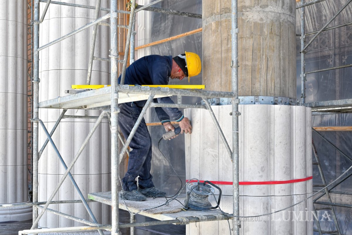 Stadiul lucrărilor pe șantierul Catedralei Naționale la finalul primăverii 171434