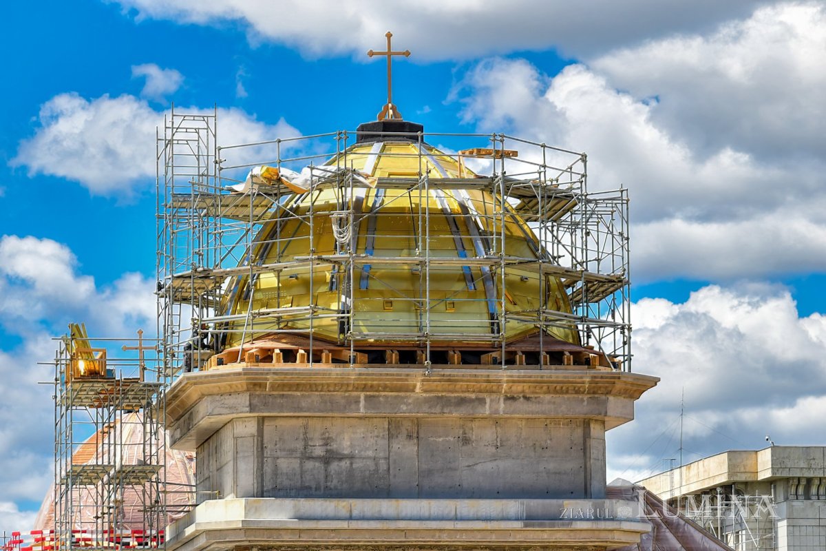 Stadiul lucrărilor pe șantierul Catedralei Naționale la finalul primăverii 171438