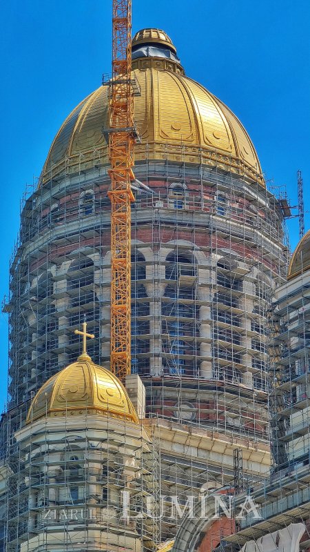 Stadiul lucrărilor pe șantierul Catedralei Naționale la finalul primăverii 171442
