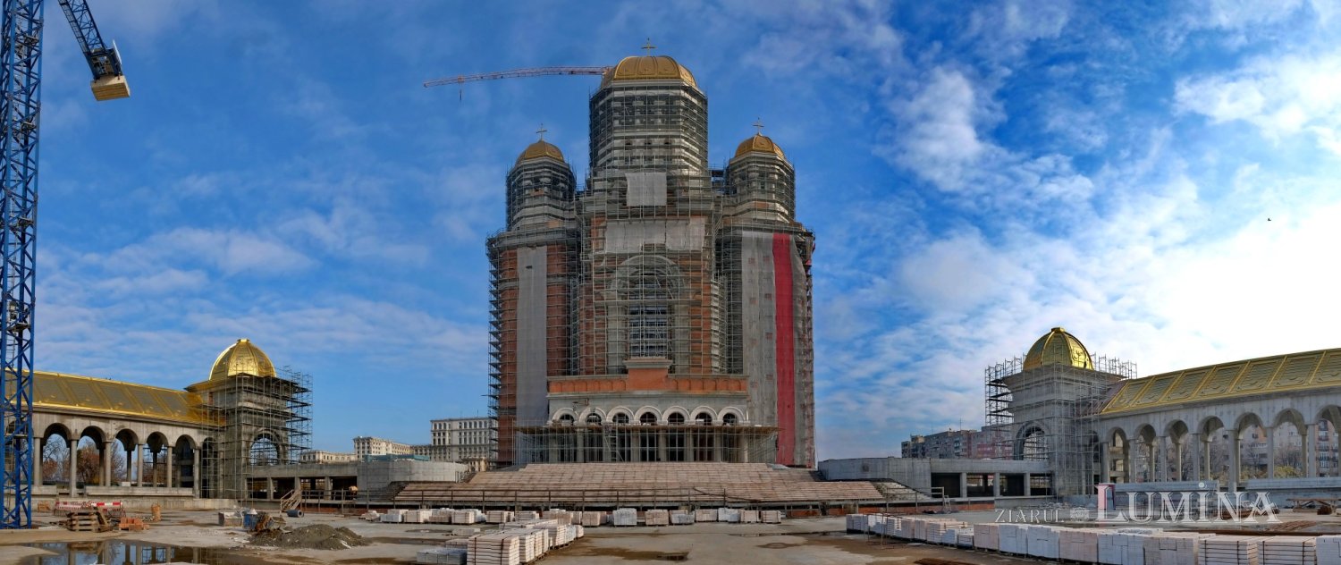 Şantierul Catedralei Naționale la trei ani de la sfințirea Altarului 193685