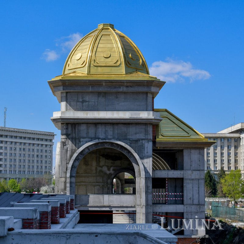 Progresul șantierului Catedralei Naționale în apropierea sărbătorilor pascale 210405