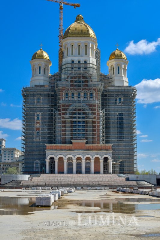 Progresul șantierului Catedralei Naționale în apropierea sărbătorilor pascale 210420