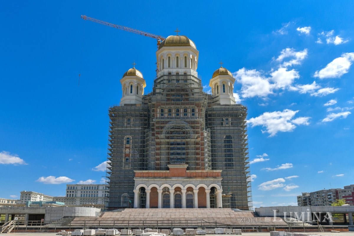 Progresul șantierului Catedralei Naționale în apropierea sărbătorilor pascale 210427
