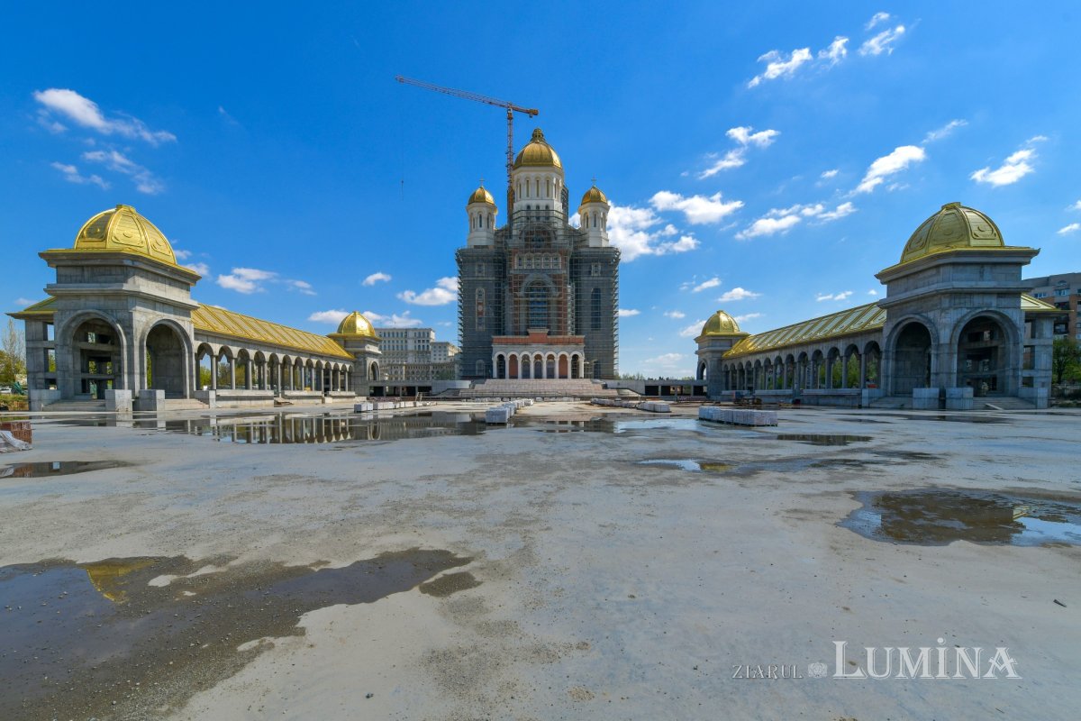 Progresul șantierului Catedralei Naționale în apropierea sărbătorilor pascale 210428