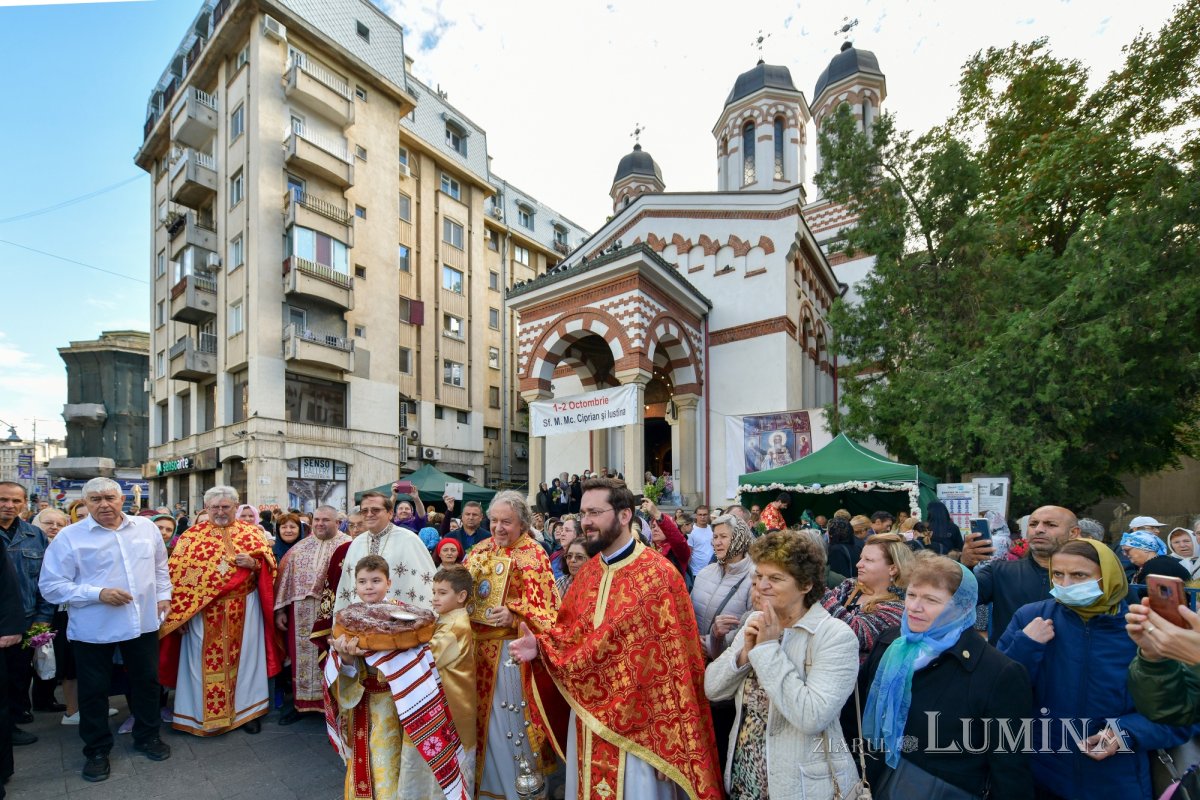 Mucenicii Ciprian și Iustina, pomeniți la biserica lor din Capitală 228302