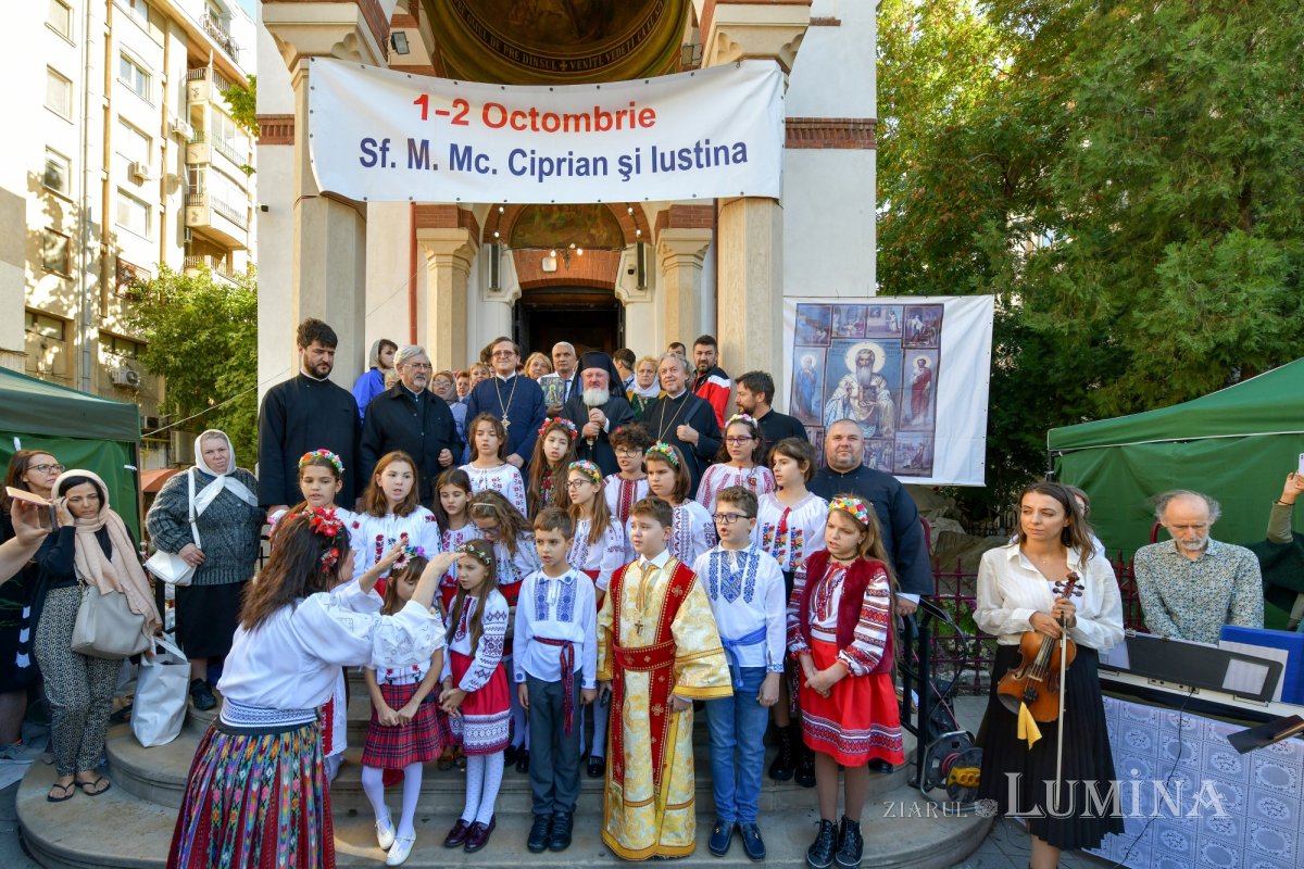 Mucenicii Ciprian și Iustina, pomeniți la biserica lor din Capitală 228327