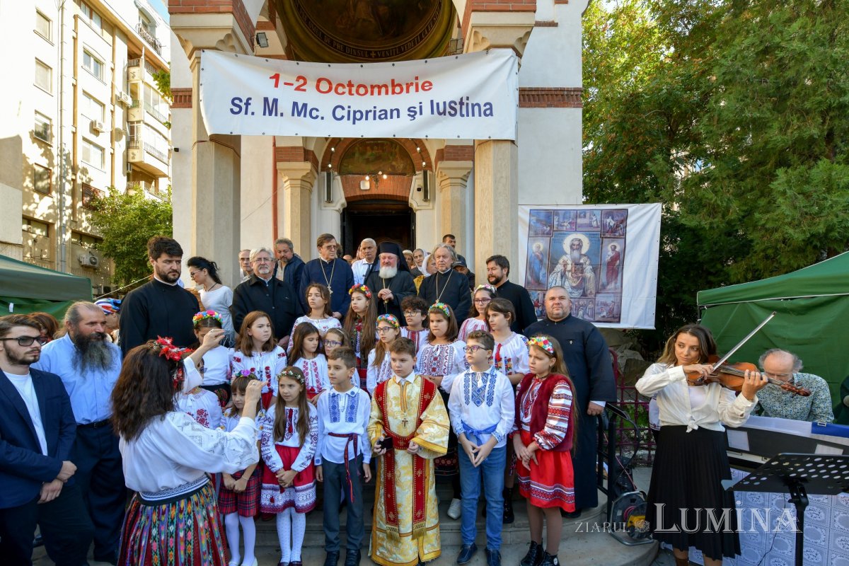 Mucenicii Ciprian și Iustina, pomeniți la biserica lor din Capitală 228328