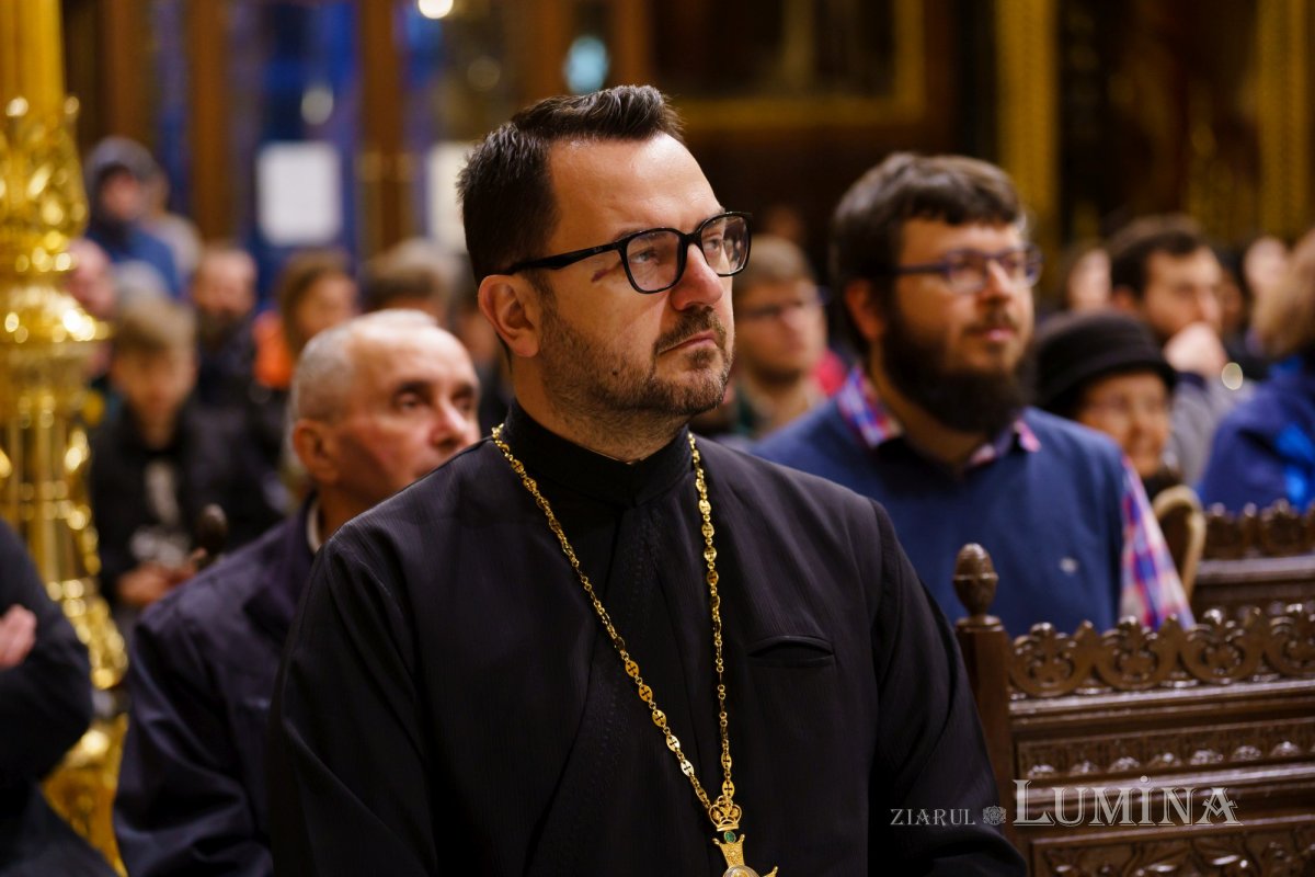 Episcopul Hușilor a conferențiat la Biserica Domnița Bălașa din Capitală 248037