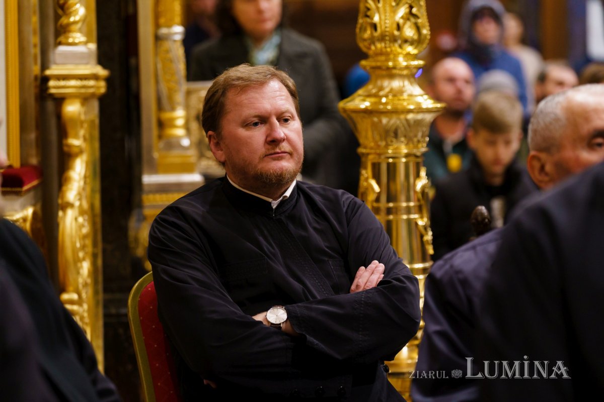 Episcopul Hușilor a conferențiat la Biserica Domnița Bălașa din Capitală 248040