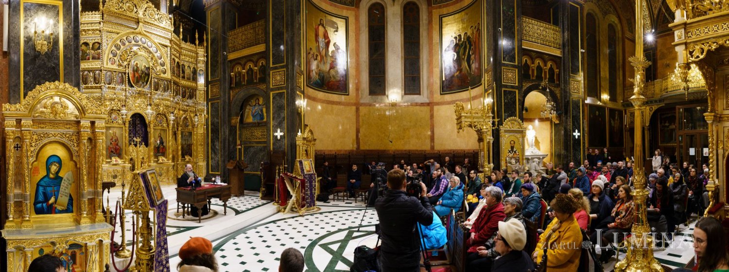Episcopul Hușilor a conferențiat la Biserica Domnița Bălașa din Capitală 248071