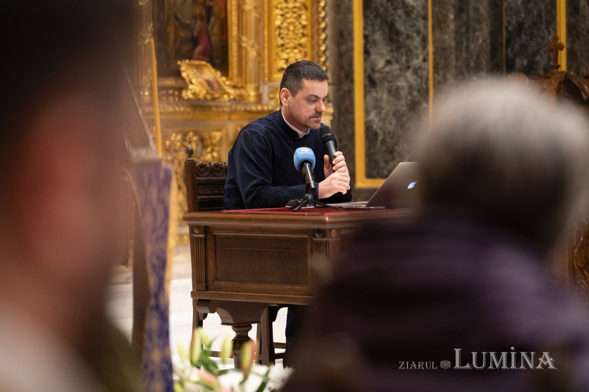 Arhidiaconul Sorin Mihalache a conferențiat la Biserica Domnița Bălașa din Capitală 248949