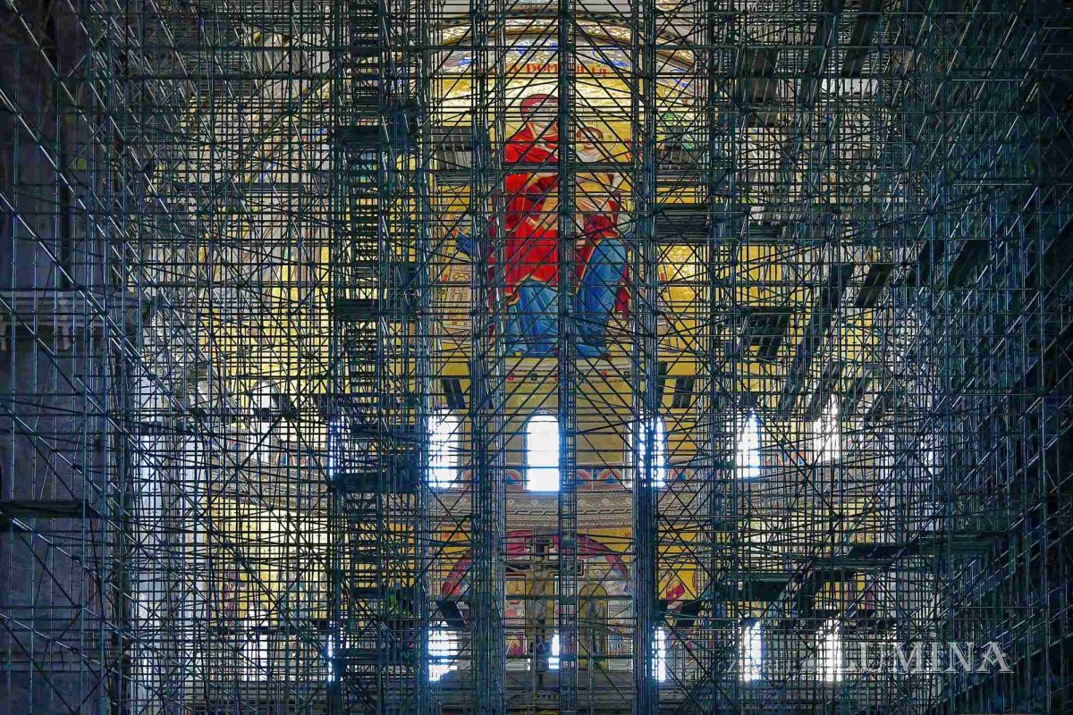 Șantierul Catedralei Naționale în ultima lună a sezonului rece 285819