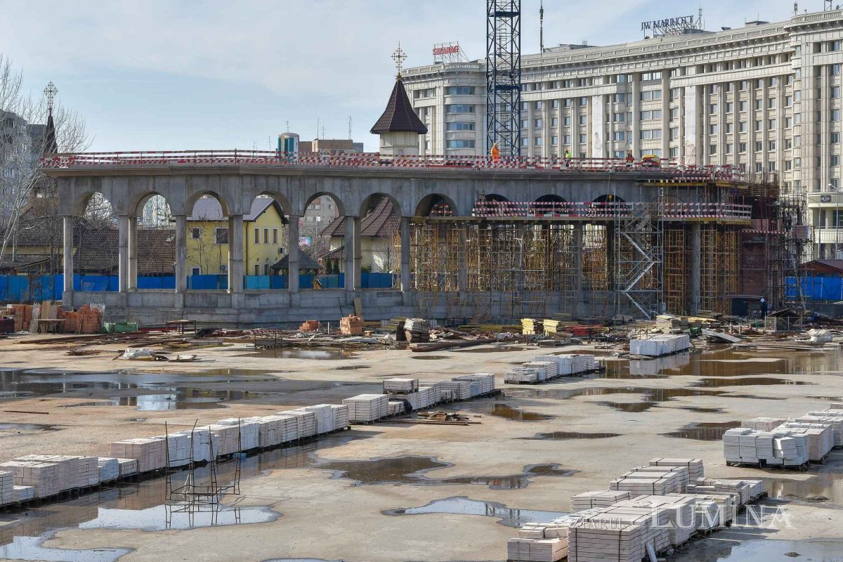 Șantierul Catedralei Naționale în ultima lună a sezonului rece 285833